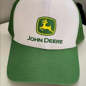 New John Deere Green and White SnapBack baseball hat